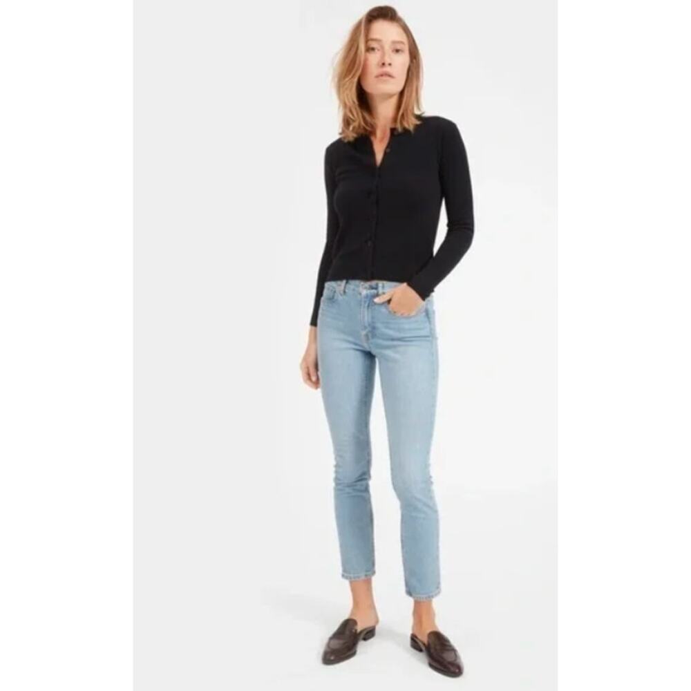Everlane Light Wash Mid-Rise Zip Fly Skinny Denim Jeans Women's Size 27R